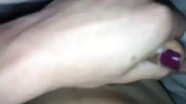 Desi tired foot worship footjob