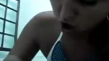 Busty Indian honey giving head 