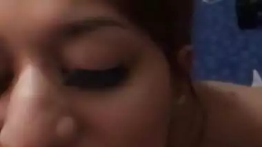 Uk indian punjabi babe deepthroat sucking clients cock drinks cum HD