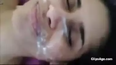 Cute marathi girl enjoys cum facial during sex