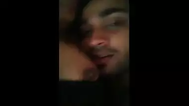 Big boobs Indian college girlfriend gets tits sucked by lover