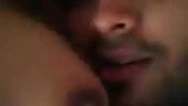 Indian Couple Kissing and Titty Licking