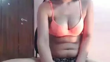 girl chatting in bra panty