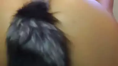 Pretty Babe with Furry Butt Plug