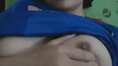 Beautiful Desi Girl Playing With Boobs