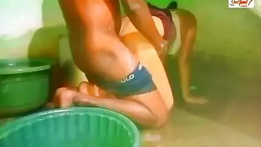 Desi Tamil Wife Bathroom Doggy Style