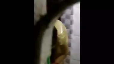 Desi wife caught bathing & washing 