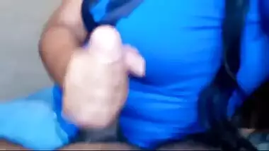 Desi bahbi handjob husband cock