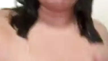 Posh girlfriend nude bath with hot facial expression