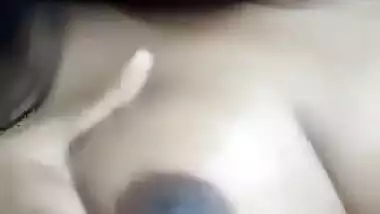 Desi cute girl boob show selfie video