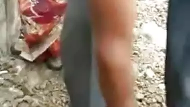 South Indian couple outdoor sex captured