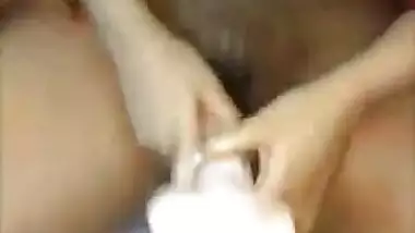 Horny desi girl Piyali fucked herself by a dildo and discharge cum