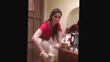 Hot Indian girl dance with friends