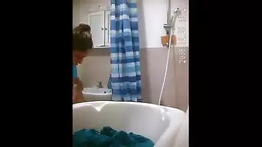 Spy cam recorded naked hostel girl