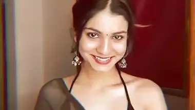 KANAK MISHRA DESI BABE SEXY IN BLACK SAREE