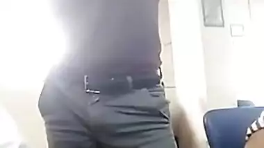 Boss grabbing employee ass