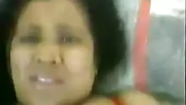 Aunty in red lingerie fucked.