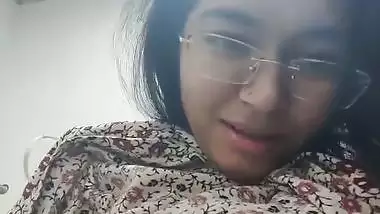 Tattooed wife milking boobs show selfie viral clip