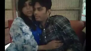 Bangladeshi college girl doing romance with lover in Restaurant