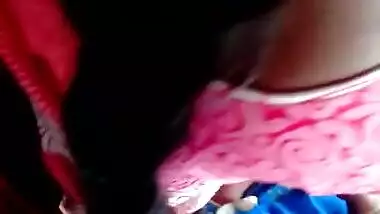 Tamil young college girl boobs cleavage & grouping in bus 1