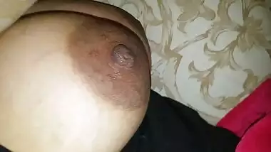 Cumshot on my uk indian muslim hijabi big tits desi wife