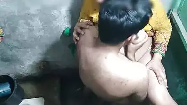 Sister-in-law fucking in bathroom with young brother