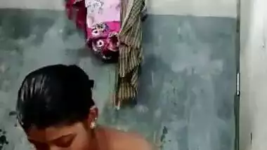 Beautiful girl bathing for lover