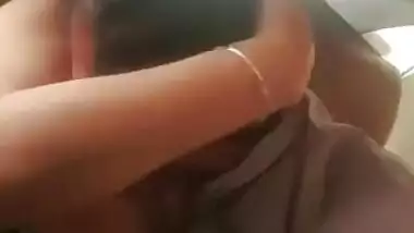 Same desi couple boob suck in car 2