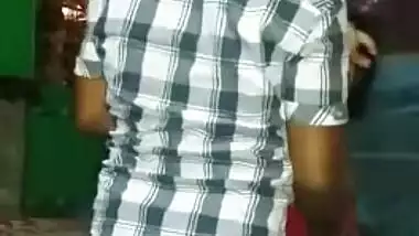 Mom smiles on camera while man tries to undress her to have wild sex