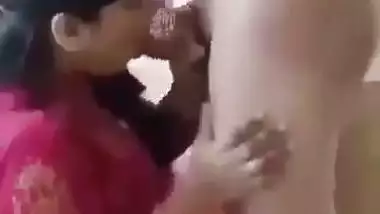Desi milf gives an Indian blowjob to her husband’s friend
