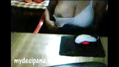 Desi college girl tripty on skype