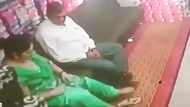 Desi tharki uncle forcefully smootch aunty in shoe shop