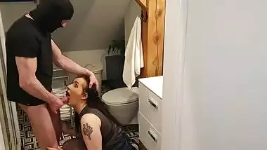 Blowjob in the bathroom.