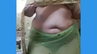 indian bhabi teasing her husband in net saree