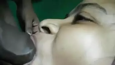 Sucking cock head with tight foreskin