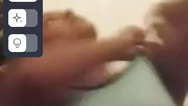 Tamil girl smoking with boobs show on video call sex