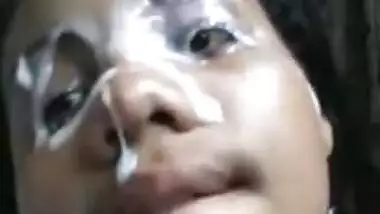 Indian girl blows with cum covered fac