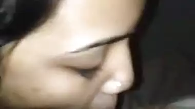 Beautiful bhabi sucking dick and balls