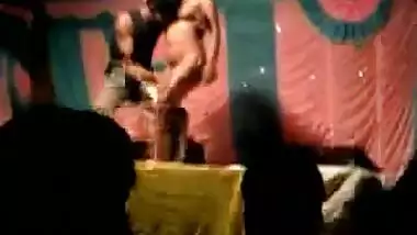 Desi Bhabhi Dances Nude on Stage in Public