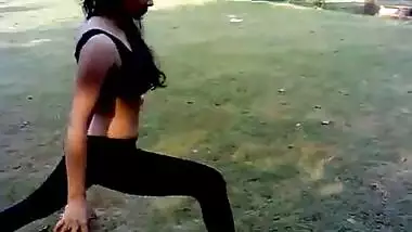 Hot Indian model during her workout