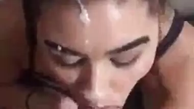 Horny Indian Girl Enjoying Cum Facial