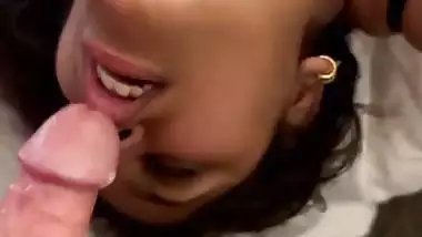 Throat chocking desi blowjob of a kinky bitch