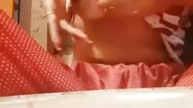 My horng slut desi gf piercing needle through her nipples.