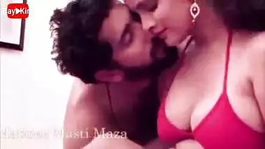 Bhabi sexy Honeymoon hot red bra