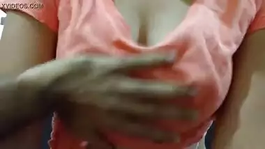 Indian gf boobs press and sex