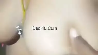 Today Exclusive- Desi Tamil Bhabhi Boob Sand Pussy Video Record By Hubby