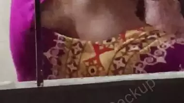 Neighbor girl dress change after nude bath caught