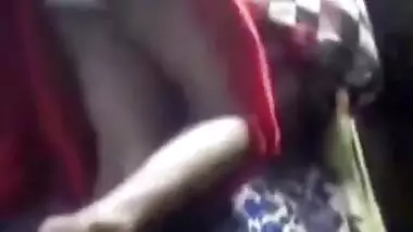 Pressing boobs of the sexy maid from Bangladesh