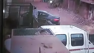 Quickly fucking on street,caught in cctv