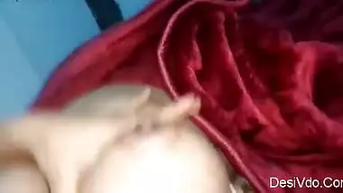 Indian wife boobs pressing